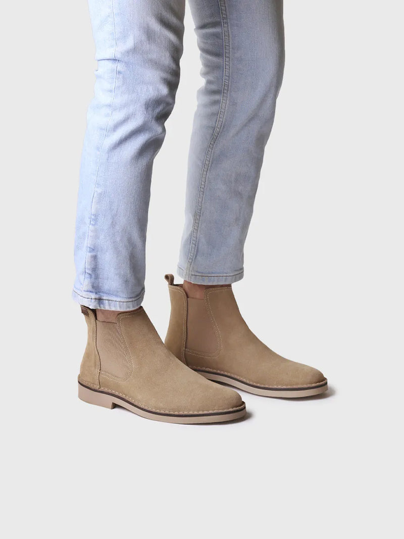 JAN-SY - Men's Ankle boot in Suede in Sand colour | TONI PONS