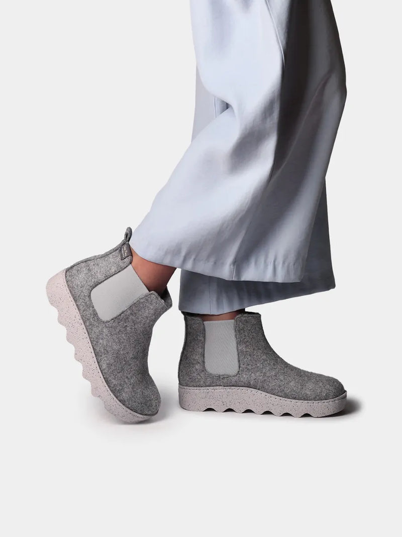 Zapatillas de casa mujer - Zapatilla abotinada de fieltro reciclado para mujer | JARA-FR  - Toni Pons  