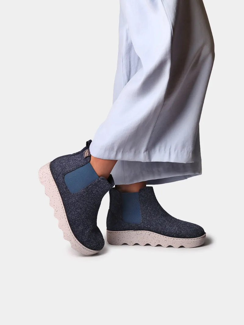 Zapatillas de casa mujer - Zapatilla abotinada de fieltro reciclado para mujer | JARA-FR  - Toni Pons  