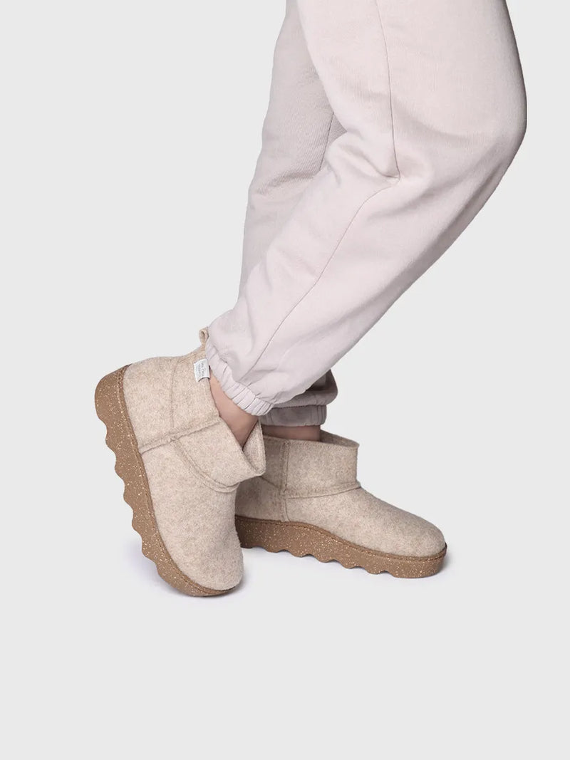 zapatillas mujer - Slipper abotinada para mujer en fieltro reciclado | JIANA-FR  - Toni Pons  
