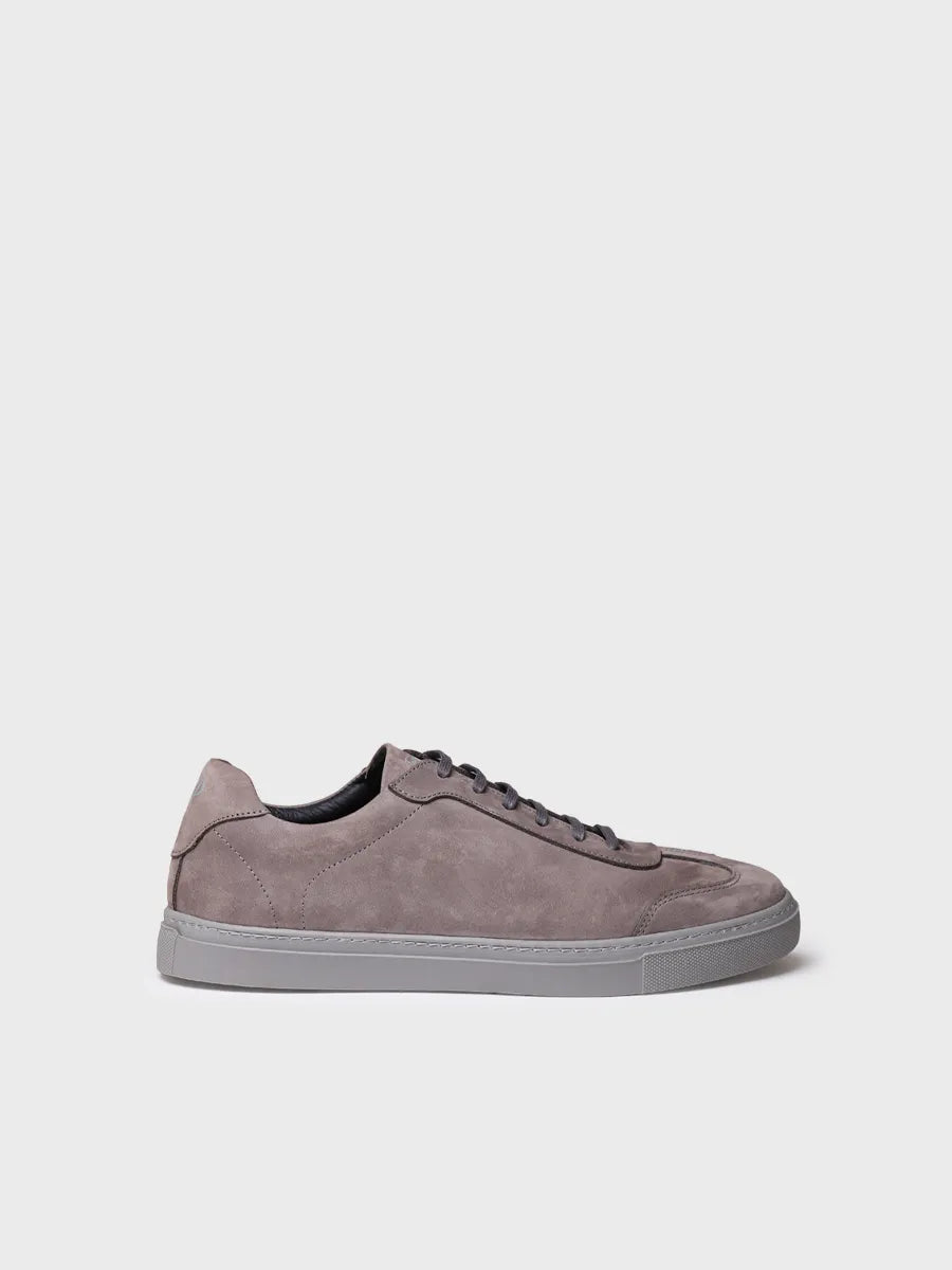 Chaussures pour homme en nubuck gris avec lacets 