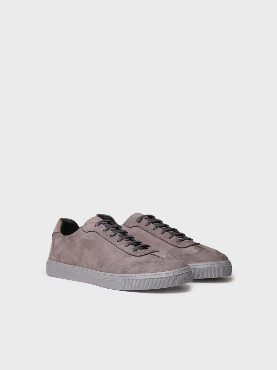 Chaussures pour homme en nubuck gris avec lacets 