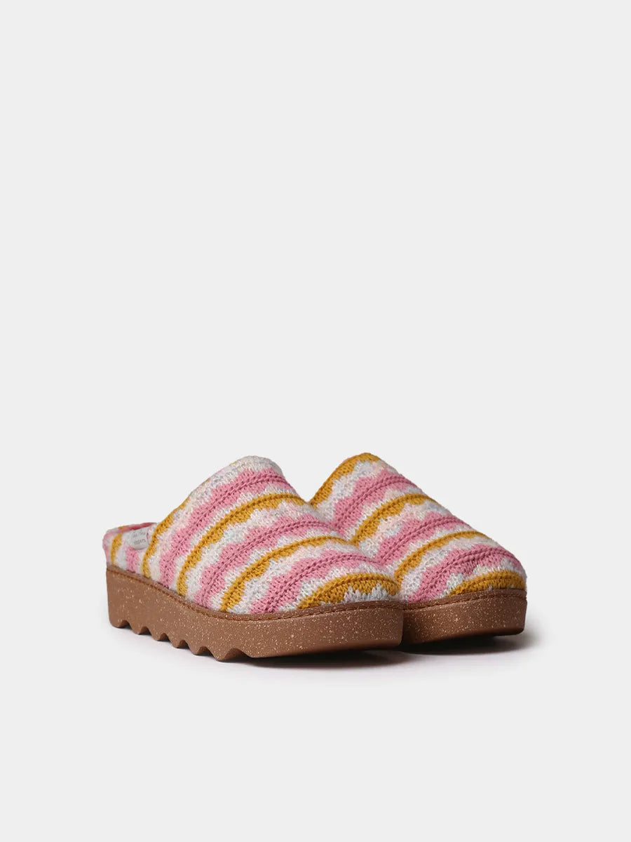 Zapatillas de casa mujer - Zueco multicolor con plataforma para mujer | JOYCE-NS  - Toni Pons  