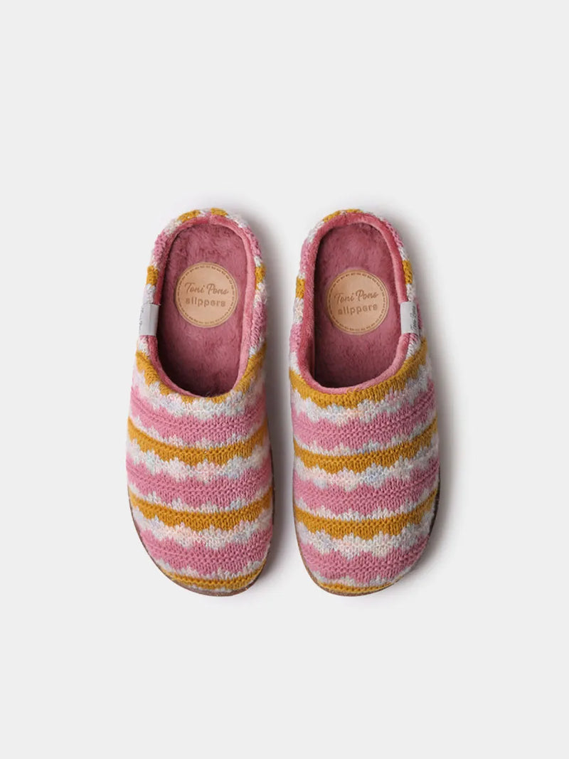 Zapatillas de casa mujer - Zueco multicolor con plataforma para mujer | JOYCE-NS  - Toni Pons  