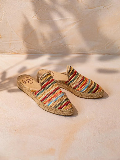 zapatillas mujer - Alpargata tipo babucha de mujer en rafia multicolor | JUNE-MA  - Toni Pons  