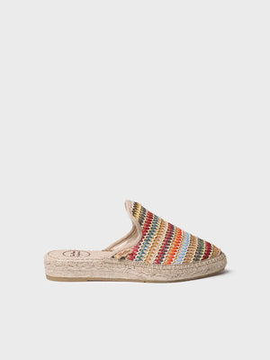 zapatillas mujer - Alpargata tipo babucha de mujer en rafia multicolor | JUNE-MA  - Toni Pons  