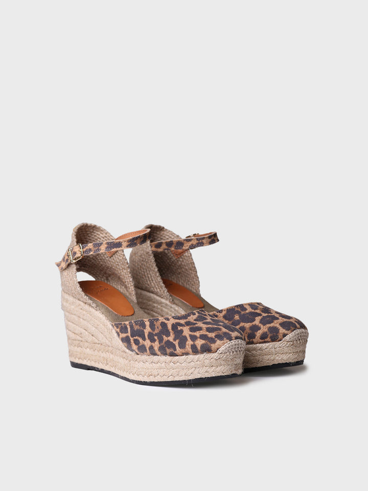 Alpargata mujer - Alpargata de cuña de mujer con estampado animal print  - Toni Pons  