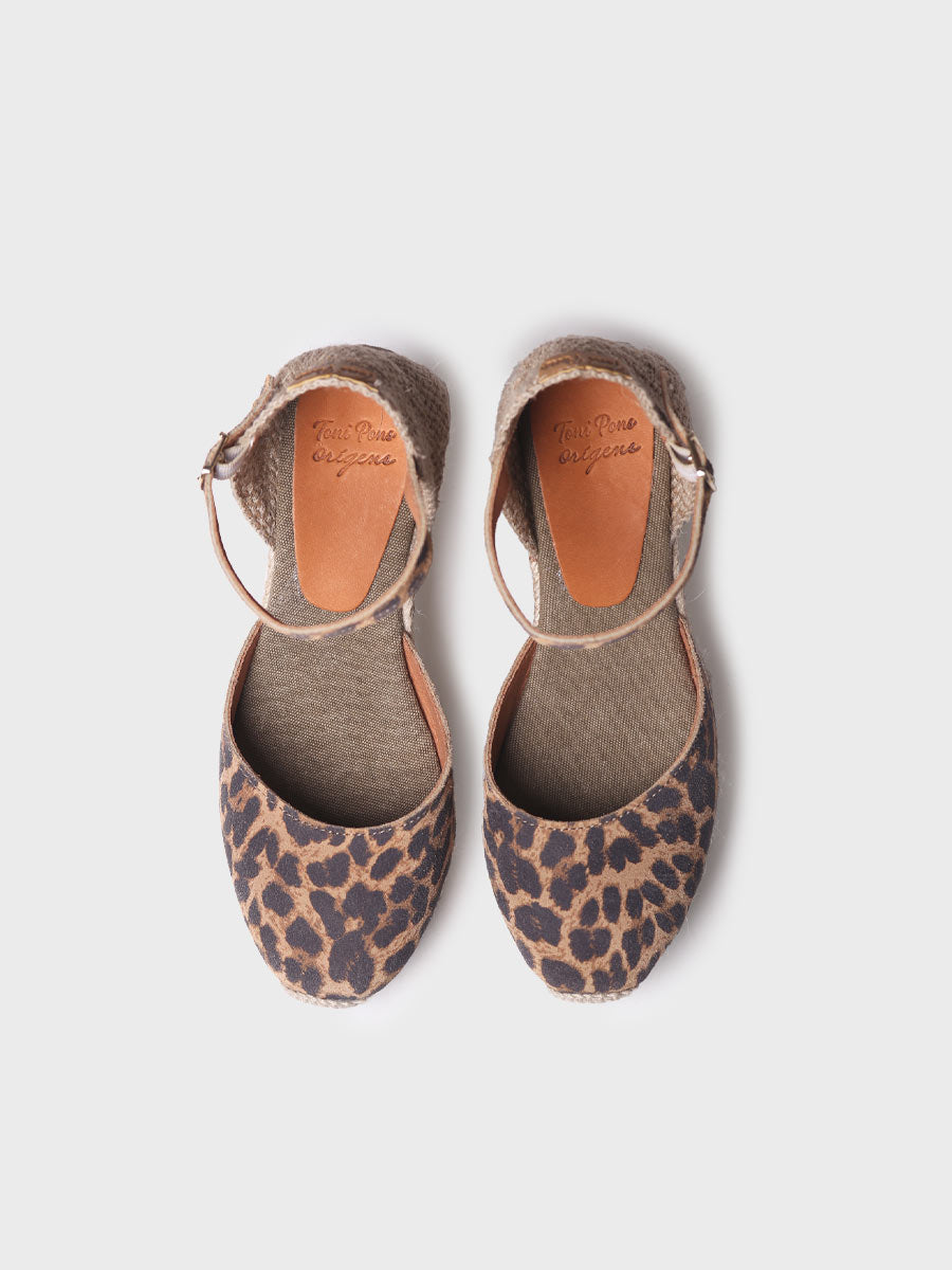 Alpargata mujer - Alpargata de cuña de mujer con estampado animal print  - Toni Pons  