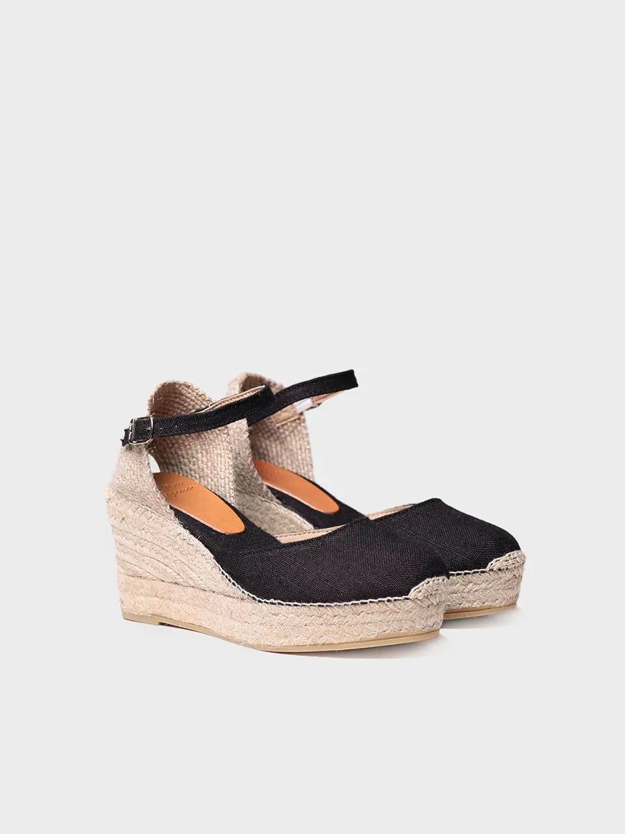 Espadrillas da donna con zeppa in lino 