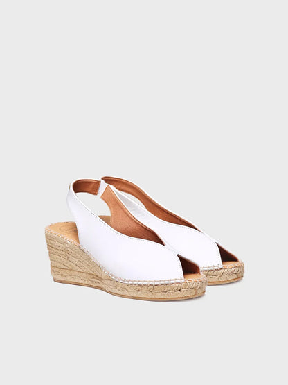 Espadrillas con zeppa e punta aperta stile peep toe 