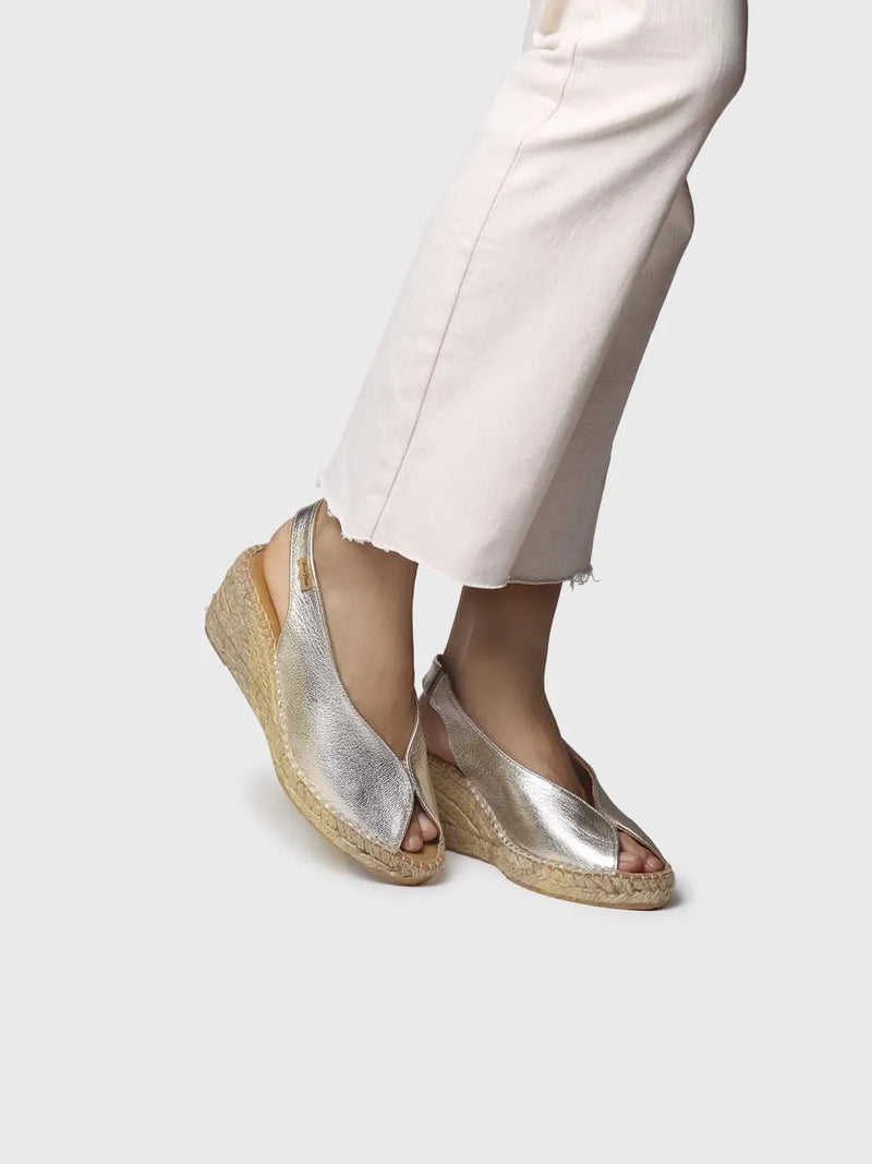 zapatillas mujer - Alpargata de cuña estilo peep toe | LAILA-P  - Toni Pons  
