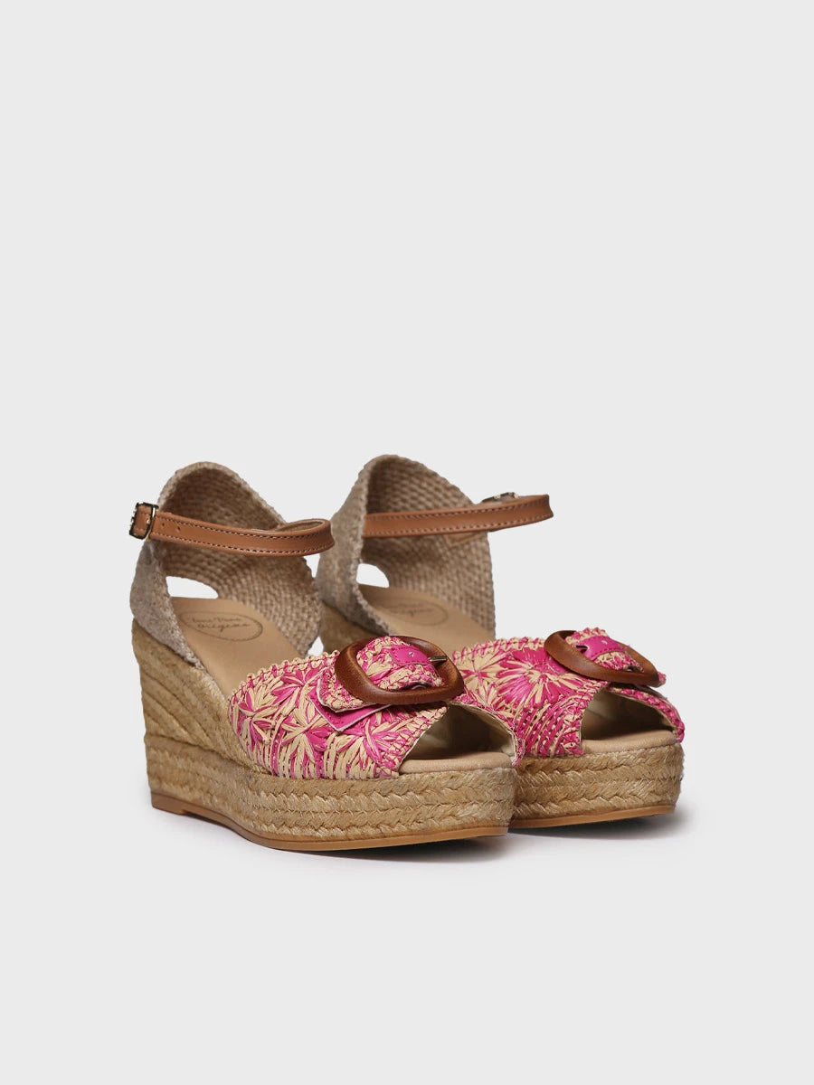  - Alpargata de mujer con cuña en rafia bicolor | LIA-RF  - Toni Pons  