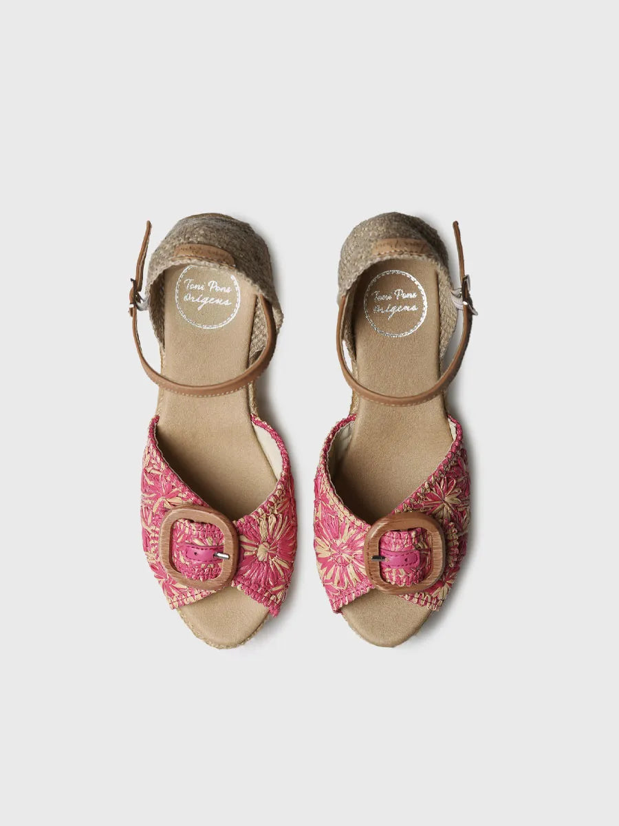  - Alpargata de mujer con cuña en rafia bicolor | LIA-RF  - Toni Pons  