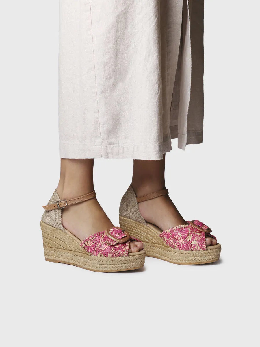  - Alpargata de mujer con cuña en rafia bicolor | LIA-RF  - Toni Pons  