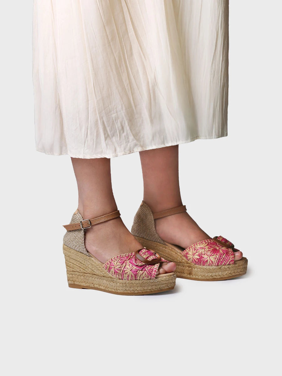  - Alpargata de mujer con cuña en rafia bicolor | LIA-RF  - Toni Pons  