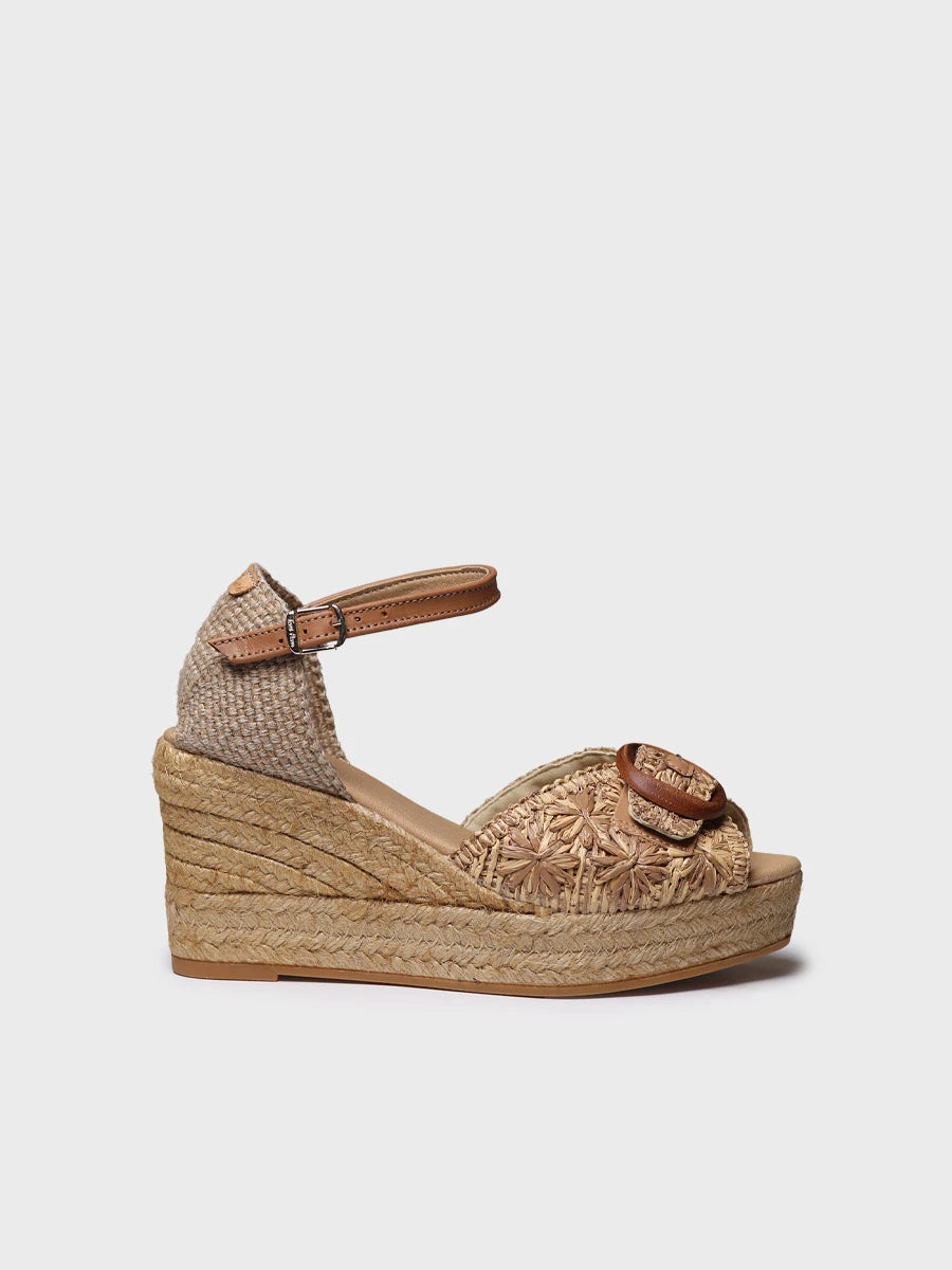  - Alpargata de mujer con cuña en rafia bicolor | LIA-RF  - Toni Pons  