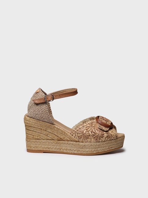  - Alpargata de mujer con cuña en rafia bicolor | LIA-RF  - Toni Pons  