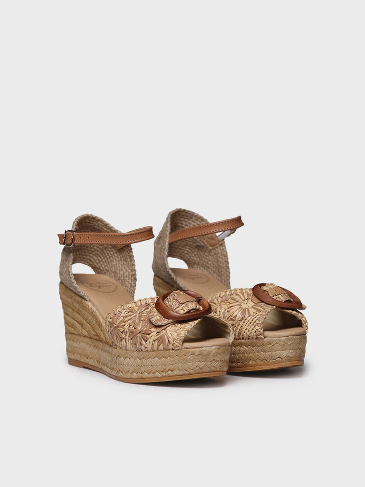  - Alpargata de mujer con cuña en rafia bicolor | LIA-RF  - Toni Pons  