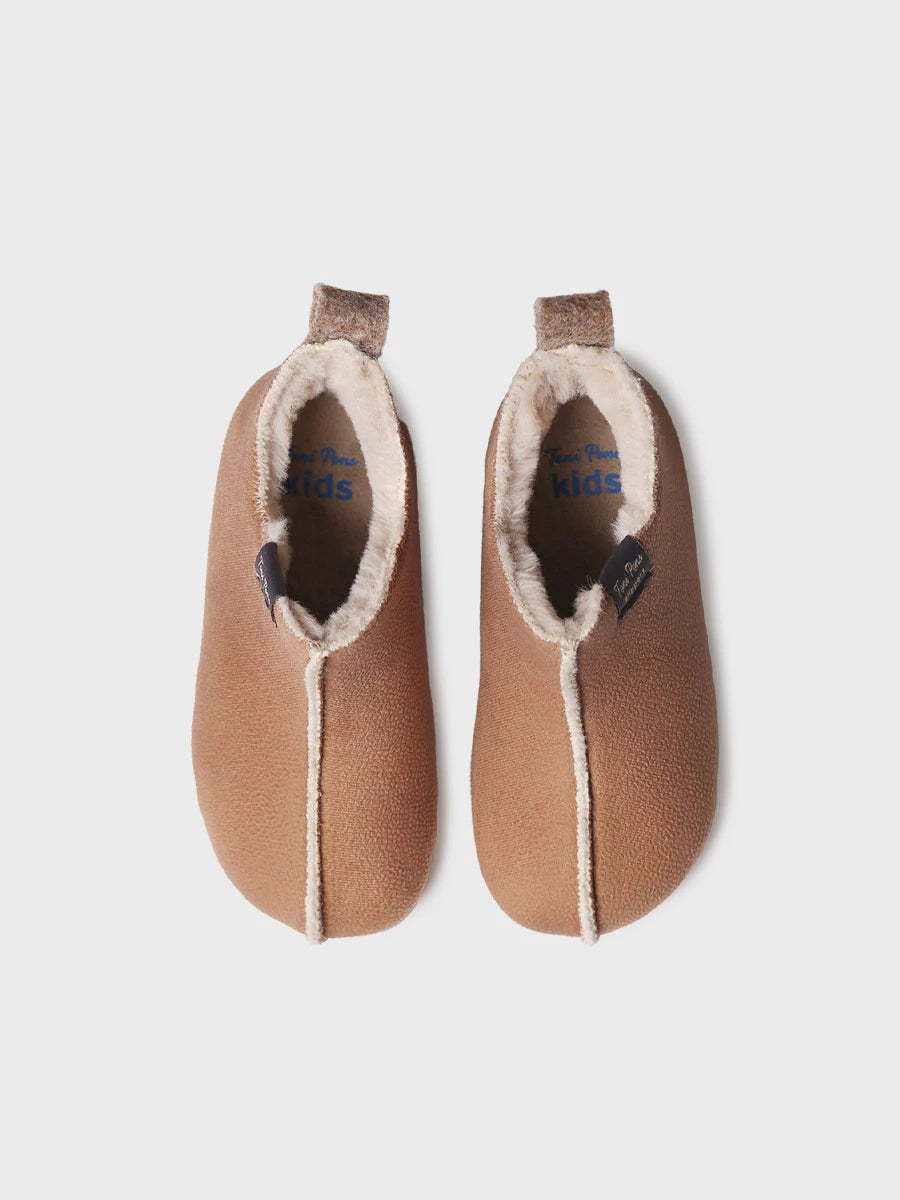 Chausson fermé en daim pour femme | LIS-BD