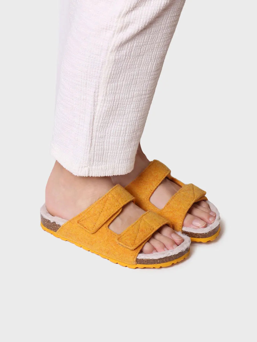 Slipper oberta per a dona en feltre i borrego - LIZY