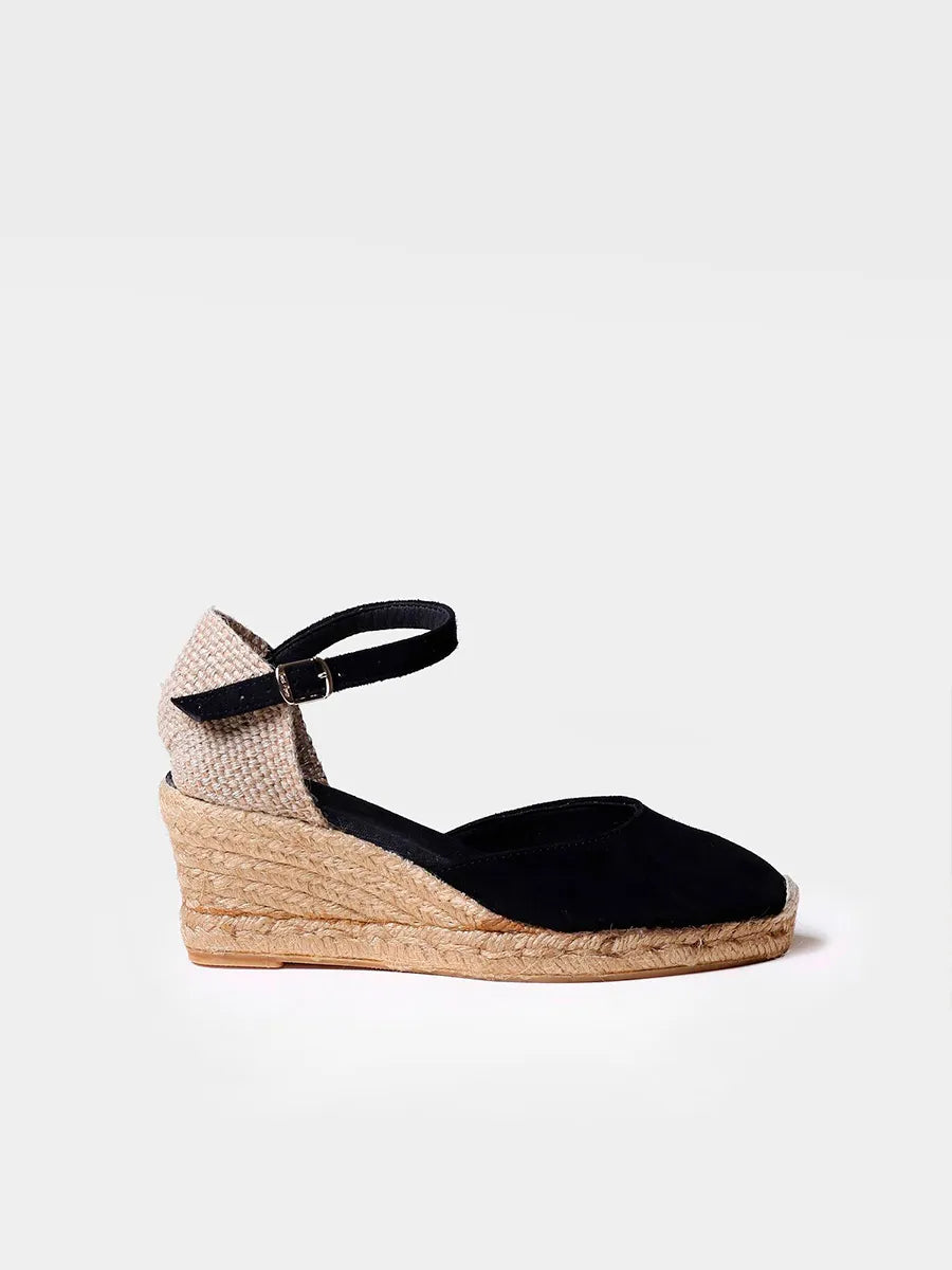 Women's closed leather espadrilles