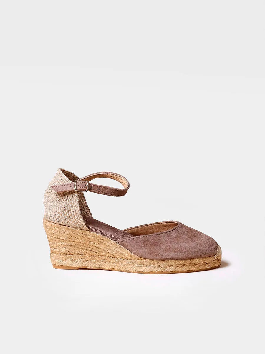 Women's closed leather espadrilles