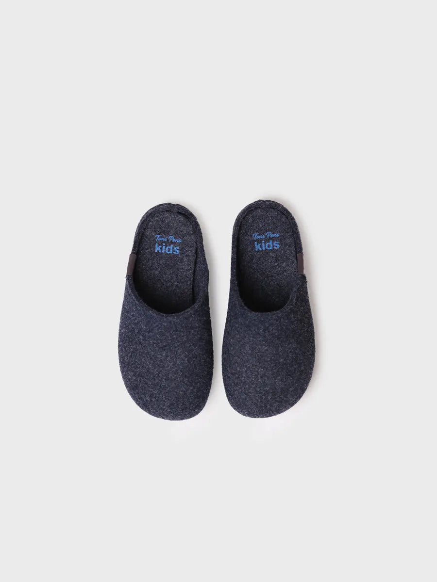 Slippers para niño en fieltro reciclado | LOGAN-FR