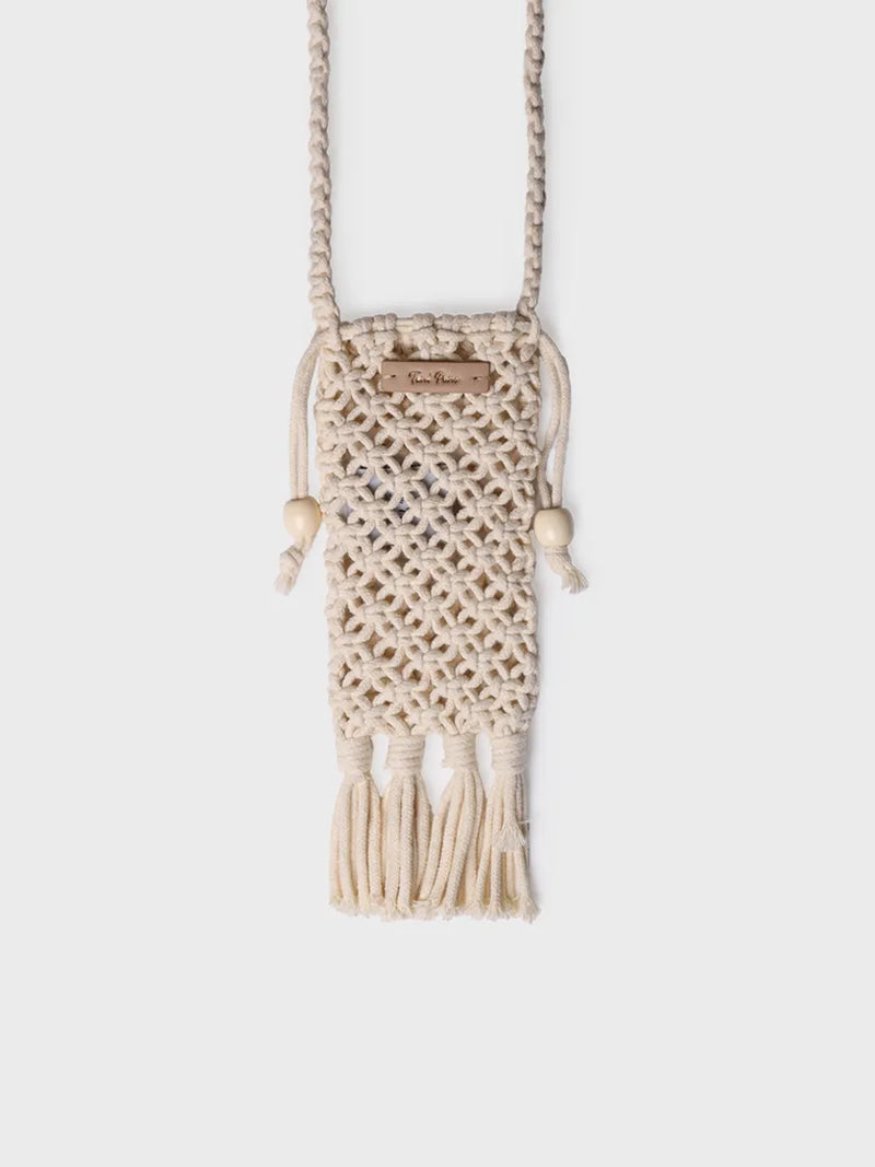 Complementos - Bolso para móvil en crochet con flecos y cierres laterales | MAGALI  - Toni Pons  