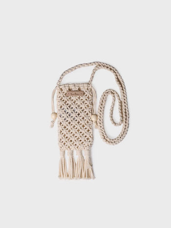 Complementos - Bolso para móvil en crochet con flecos y cierres laterales | MAGALI  - Toni Pons  