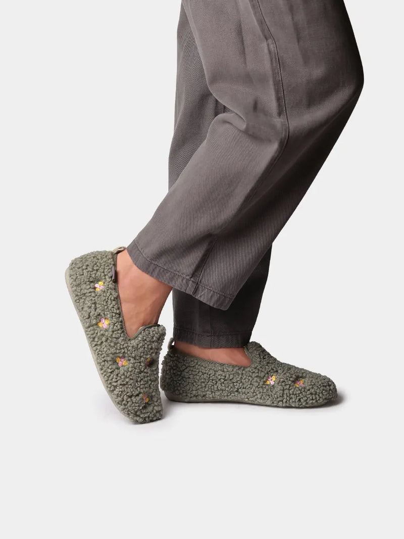 Zapatillas de casa mujer - Zapatilla tipo babucha con motivos bordados para mujer | MAILY-BB  - Toni Pons  