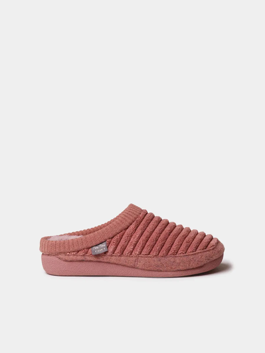 Zapatillas de casa mujer - Zapatilla tipo zueco de mujer en pelo sintético y fieltro | MALU-OD  - Toni Pons  