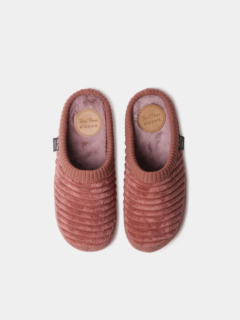 Zapatillas de casa mujer - Zapatilla tipo zueco de mujer en pelo sintético y fieltro | MALU-OD  - Toni Pons  