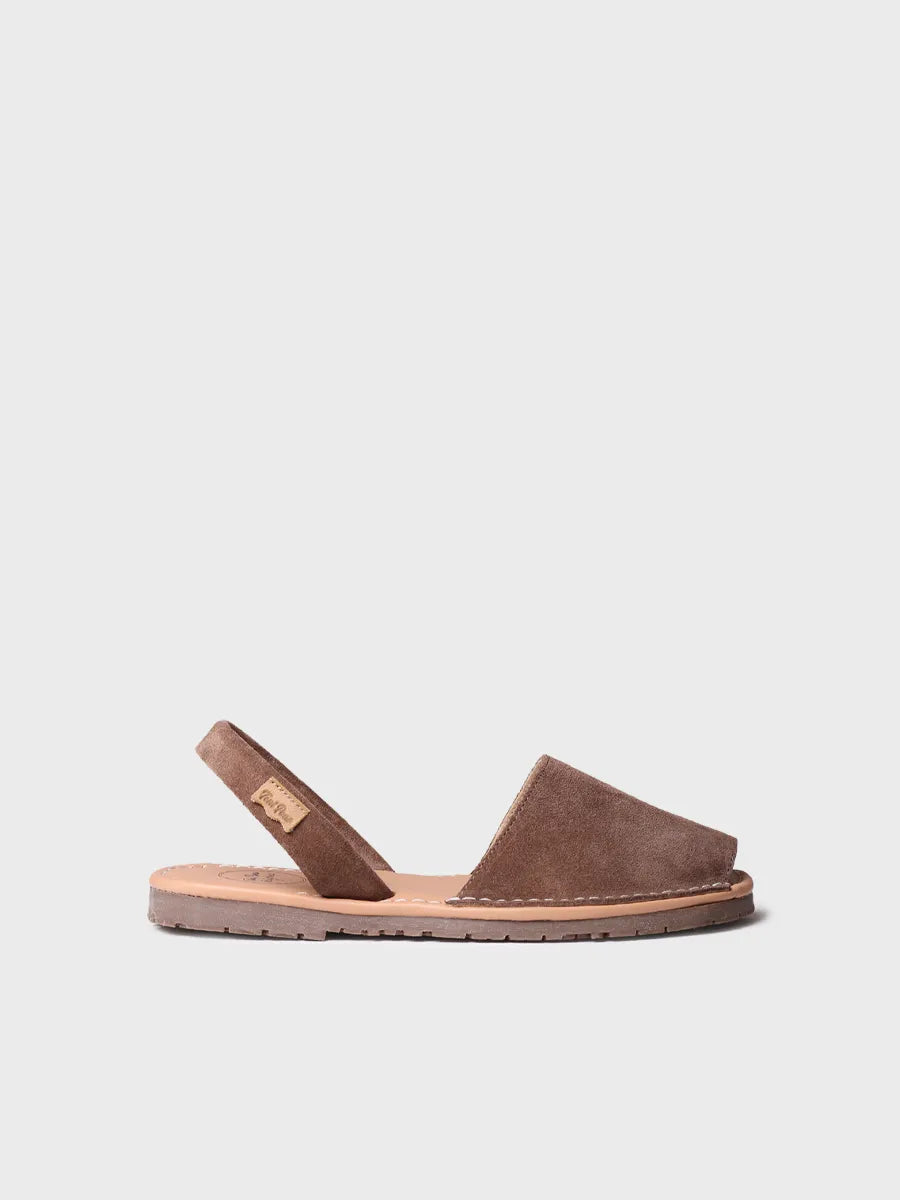 Women's classic menorquine sandals in split leather