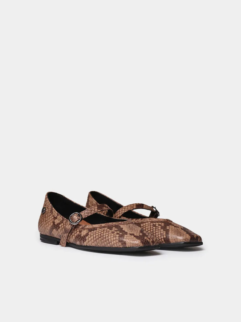 Zapatos mujer - Merceditas de mujer en piel con efecto serpiente | MARIAN-PI  - Toni Pons  