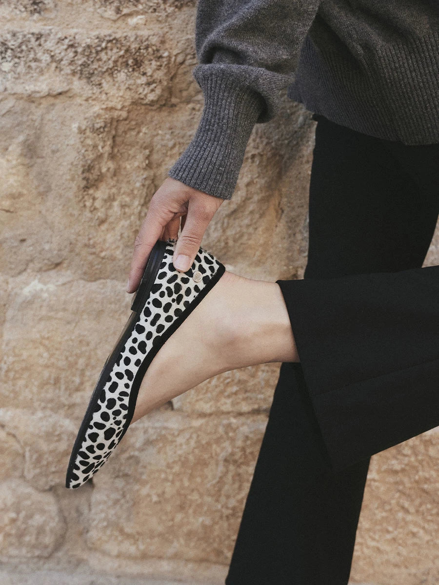 Zapato plano en piel para mujer | MARIBEL-PT