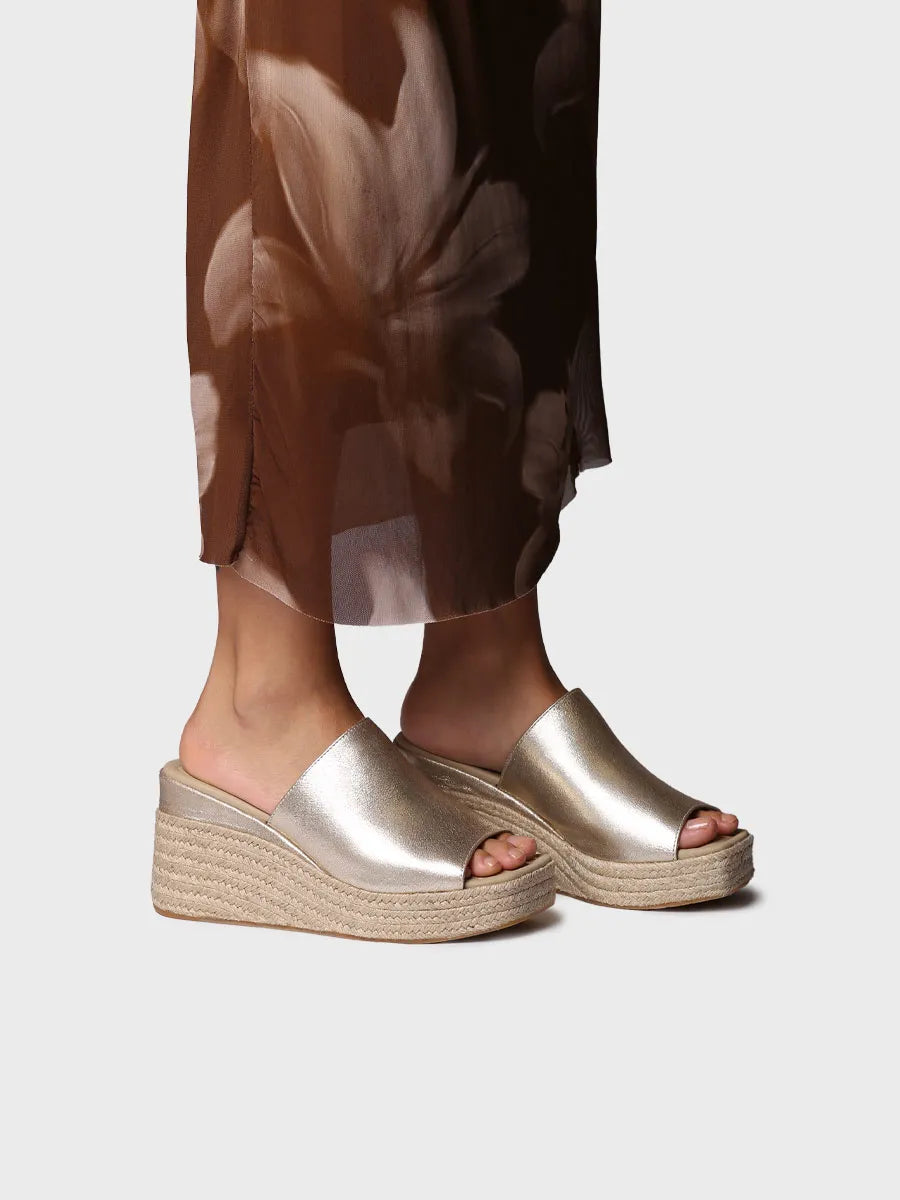 Zapatillas mujer - Alpargata destalonada de mujer en serraje con cuña | MARLENE  - Toni Pons  