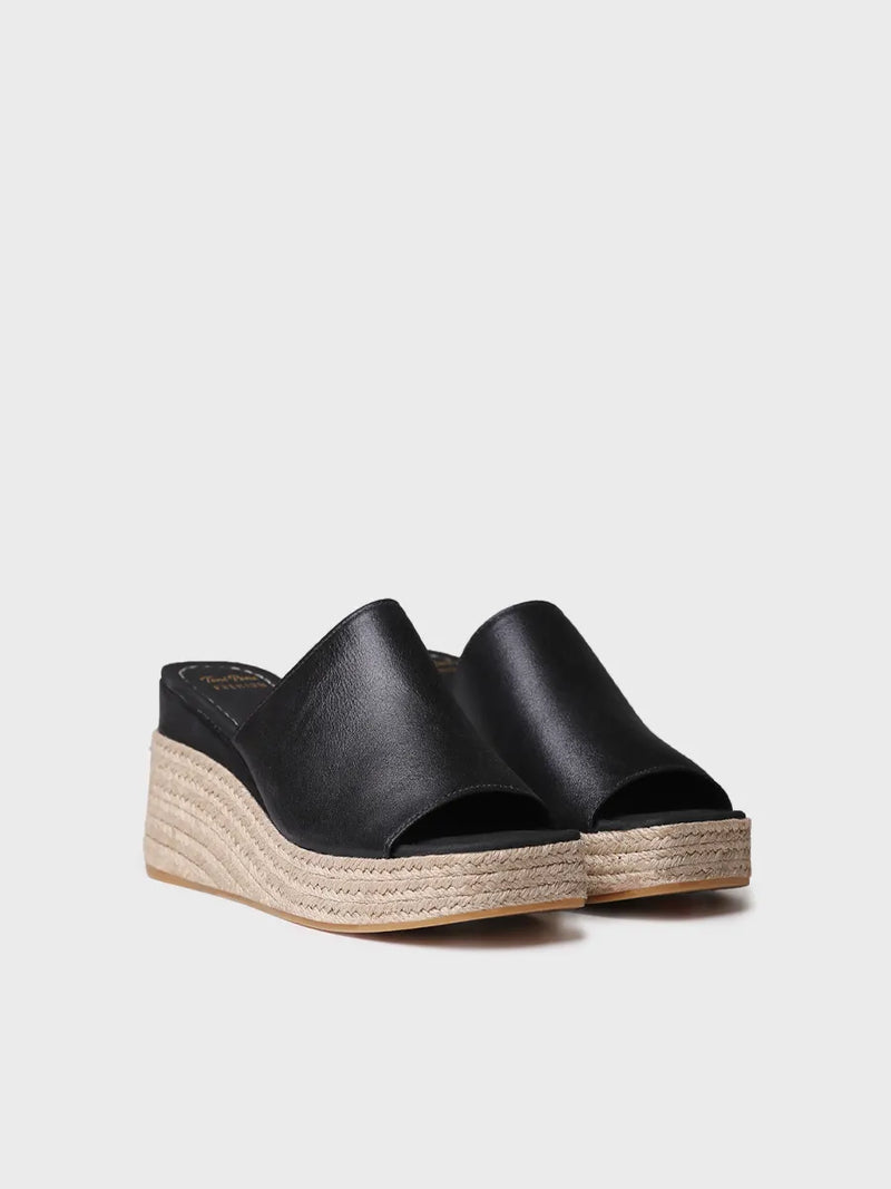 zapatillas mujer - Alpargata destalonada de mujer en serraje con cuña | MARLENE  - Toni Pons  
