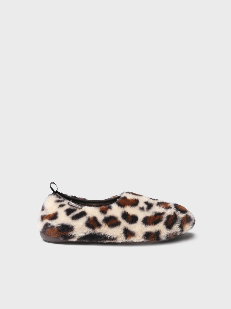 Zapatillas de casa mujer - Pantufla en pelo con estampado leopardo para mujer | MARTA-PA  - Toni Pons  