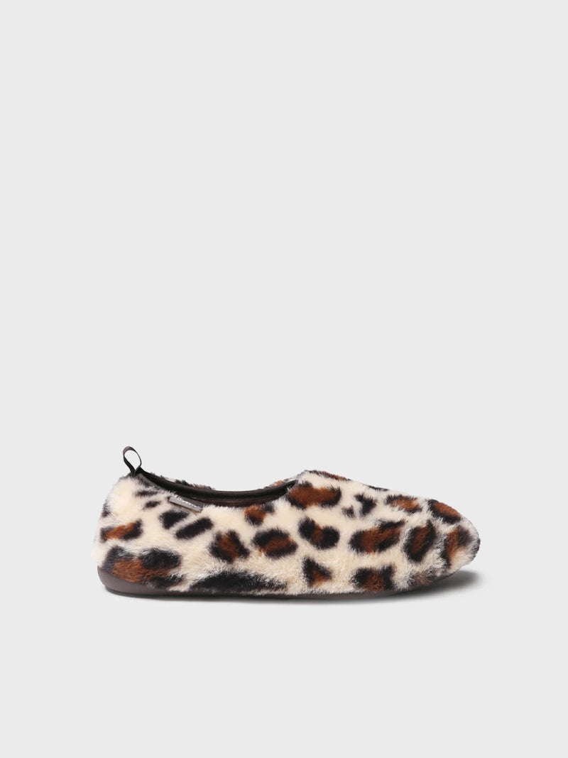 Zapatillas de casa mujer - Pantufla en pelo con estampado leopardo para mujer | MARTA-PA  - Toni Pons  