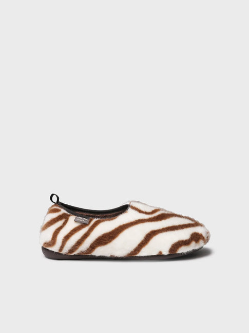 Zapatillas de casa mujer - Pantufla en pelo con estampado leopardo para mujer | MARTA-PA  - Toni Pons  