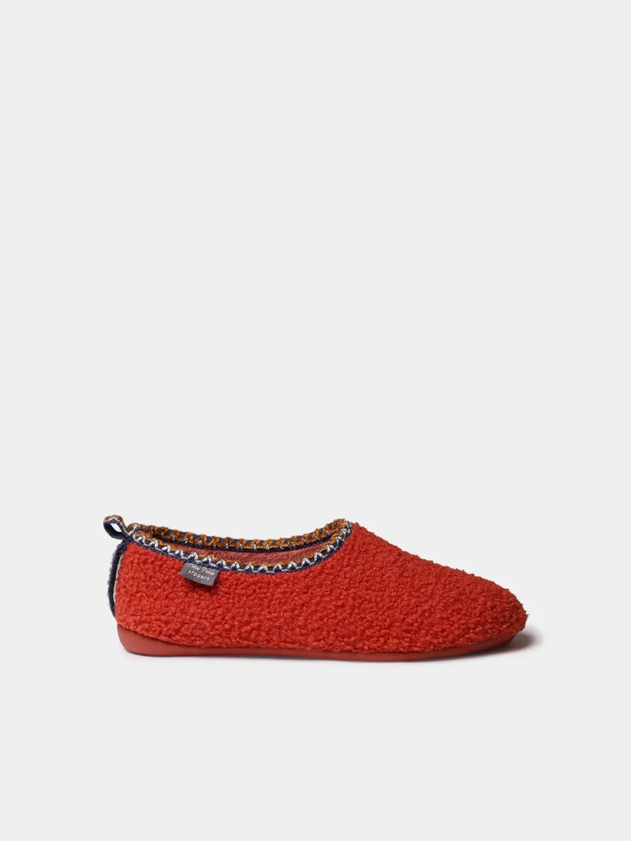 Women's high-cut slipper in recycled felt