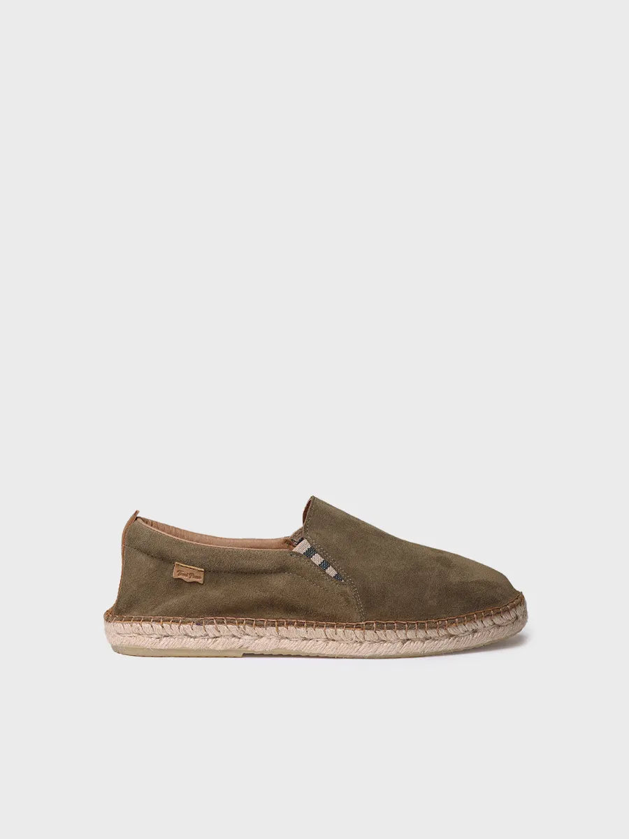 Split leather espadrilles for men