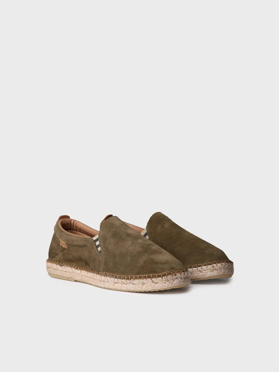 Split leather espadrilles for men