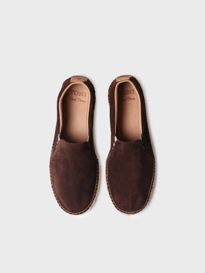 Split leather espadrilles for men