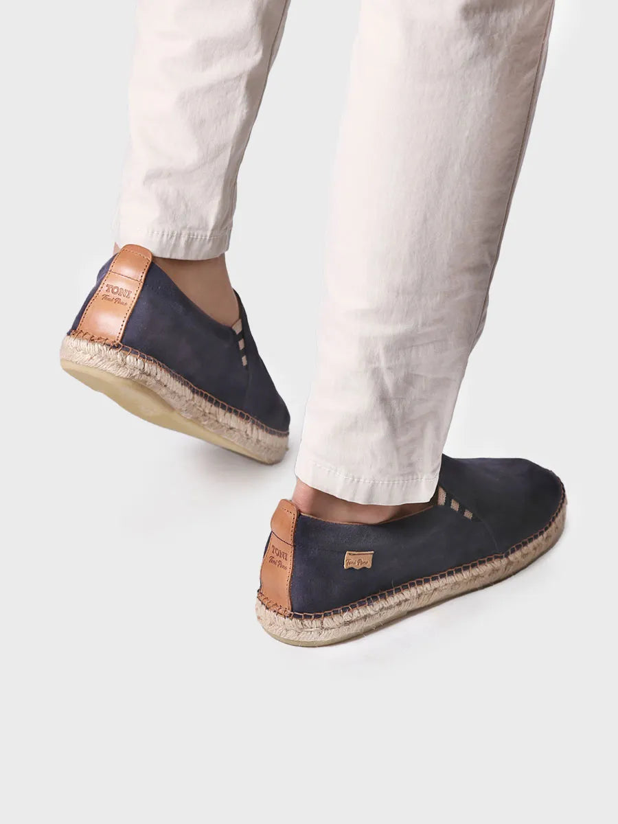 Split leather espadrilles for men