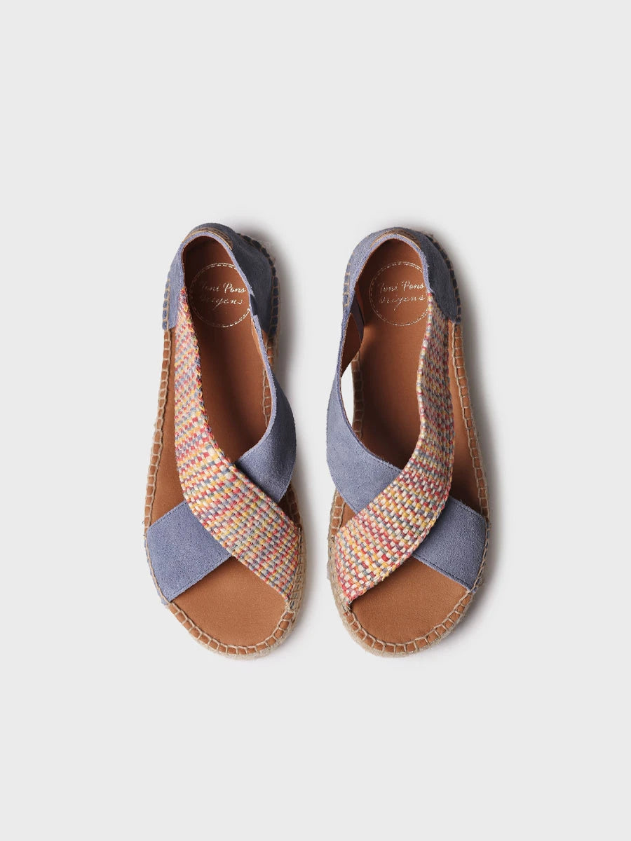  - Alpargata plana de mujer en serraje y rafia | MAR  - Toni Pons  