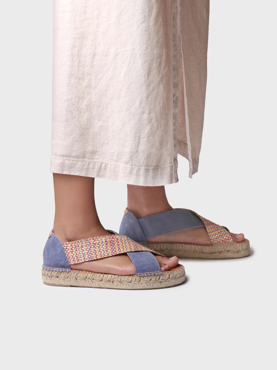  - Alpargata plana de mujer en serraje y rafia | MAR  - Toni Pons  