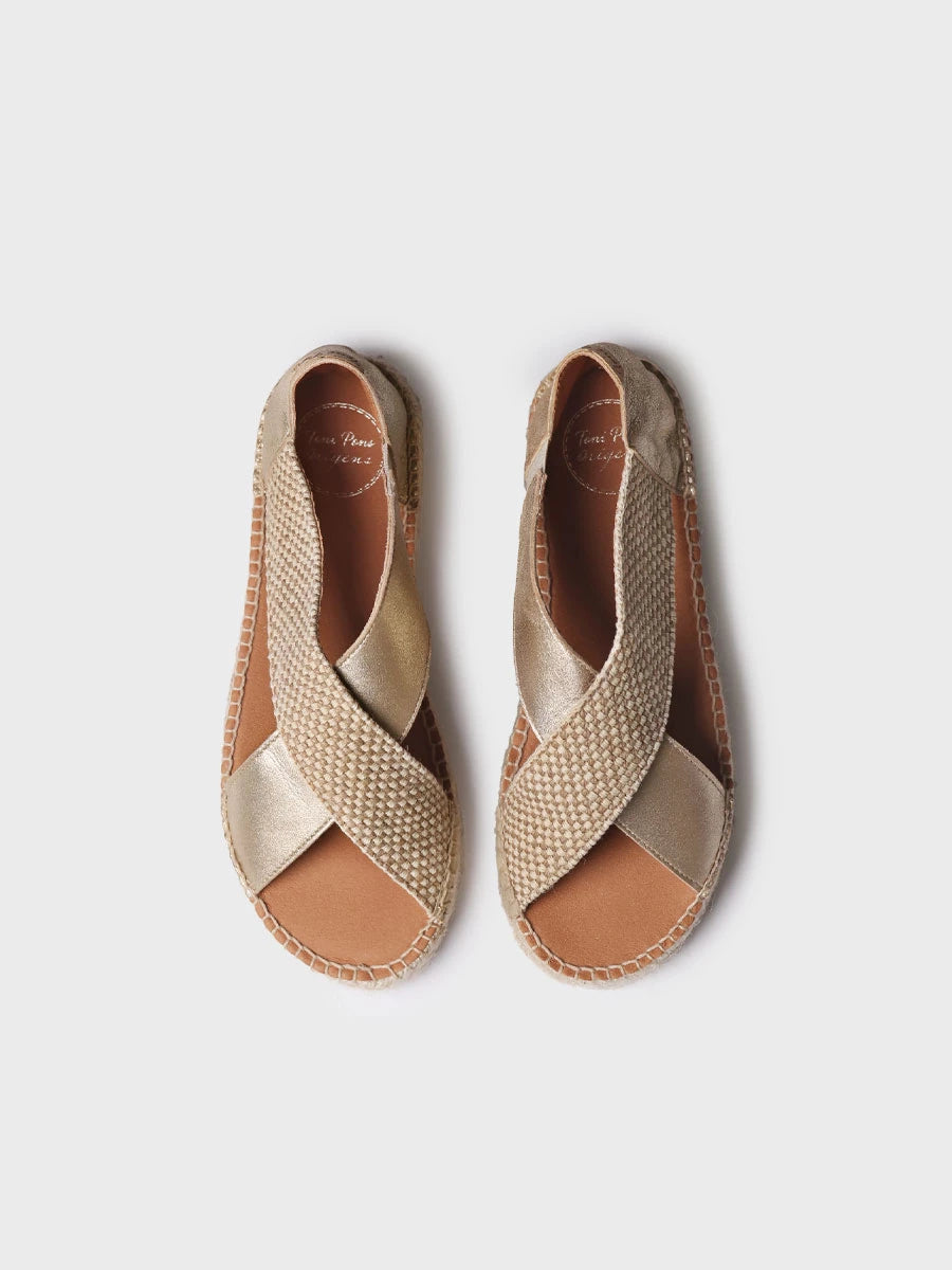  - Alpargata plana de mujer en serraje y rafia | MAR  - Toni Pons  