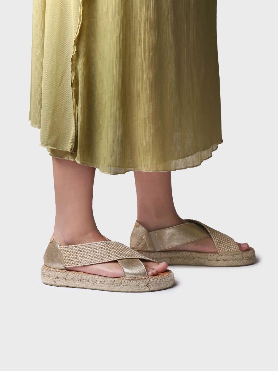  - Alpargata plana de mujer en serraje y rafia | MAR  - Toni Pons  