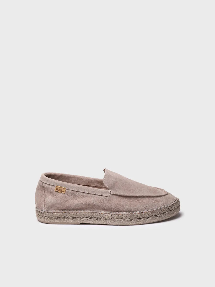 Closed men's espadrille in suede with jute sole